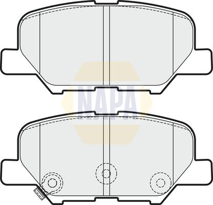 NAPA Rear Brake Solid Discs & Pads fits CITROËN MAZDA MITSUBISHI