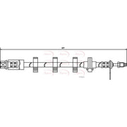 Apec Brake Hydraulic Hose Line Front Right HOS3276