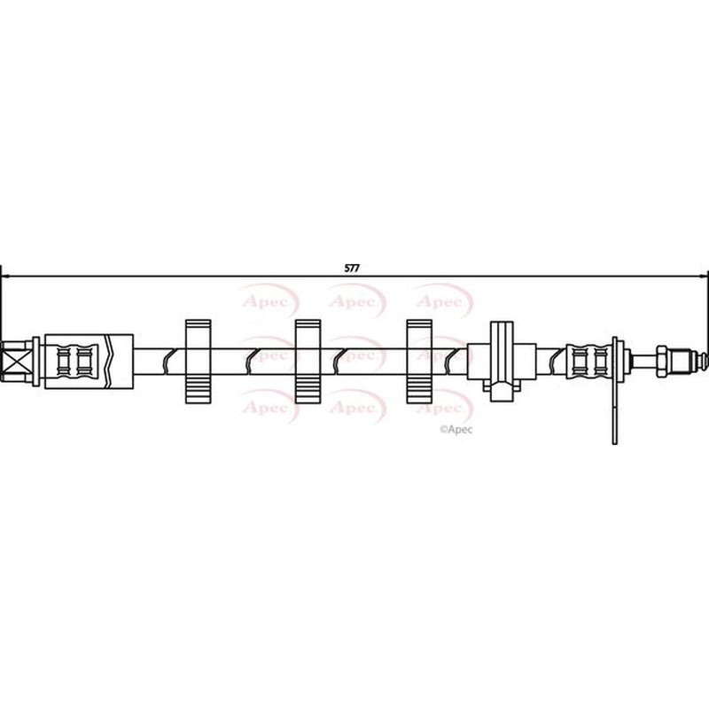 Apec Brake Hydraulic Hose Line Front Right HOS3276