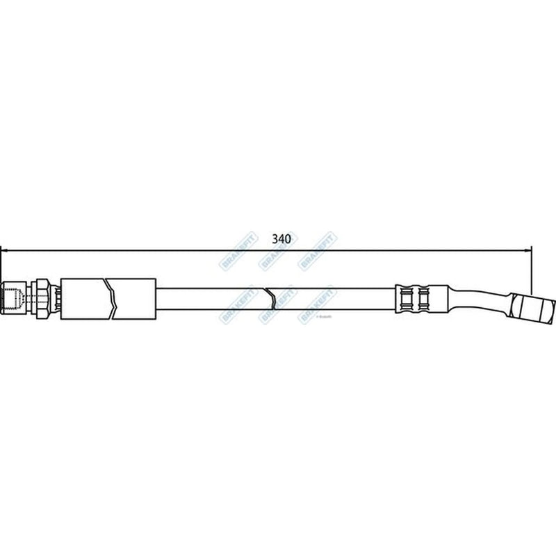Apec Brake Hydraulic Hose Line Front BHO4028