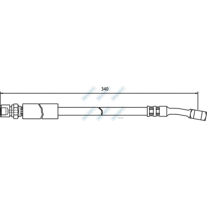 Apec Brake Hydraulic Hose Line Front BHO4028