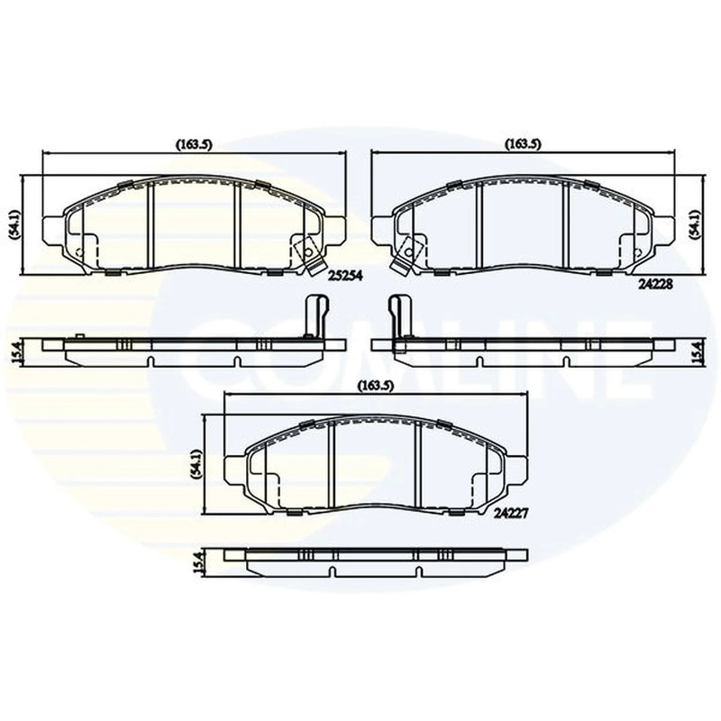 Comline 4 x Front Brake Pad Set CBP32336