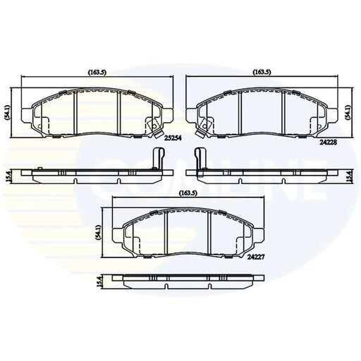 Comline 4 x Front Brake Pad Set CBP32336