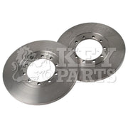 Key Parts 2 x Solid Rear Brake Discs KBD4566