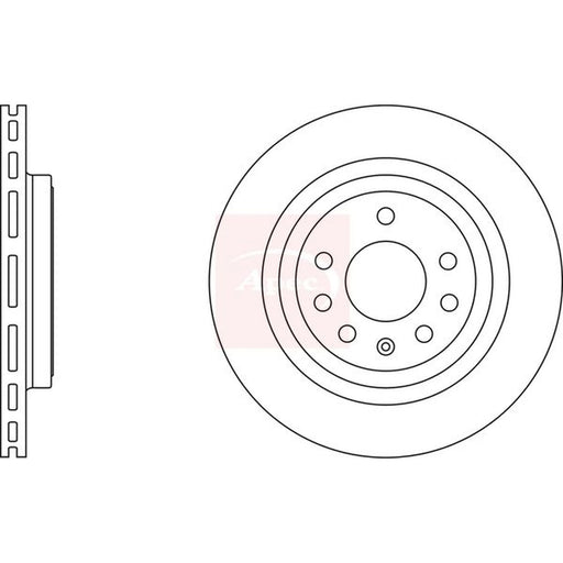 Apec 2 x Vented Rear Brake Discs DSK3002