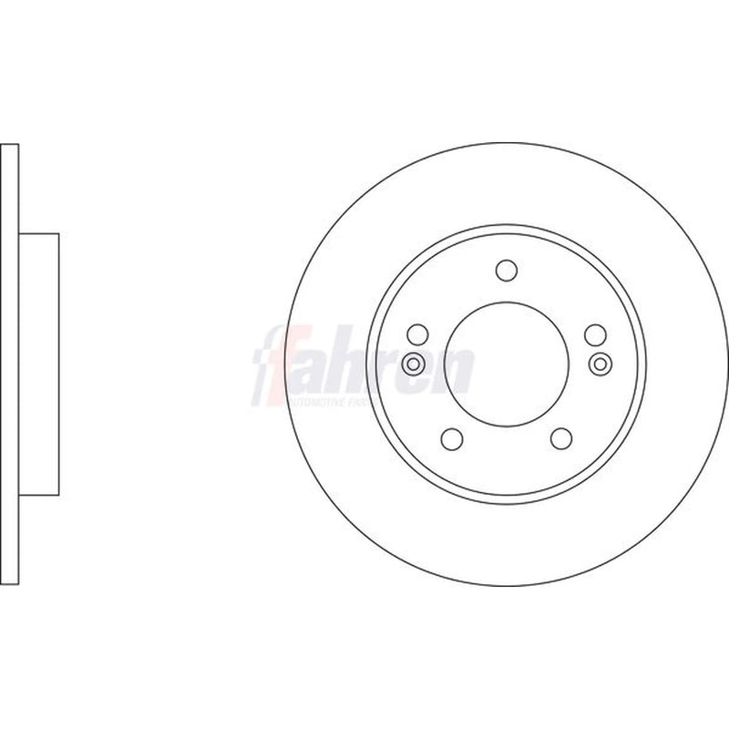 Fahren 2 x Solid Rear Brake Discs FBD6943