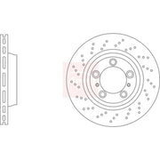 Apec 2 x Perforated/Vented Front Brake Discs DSK3360