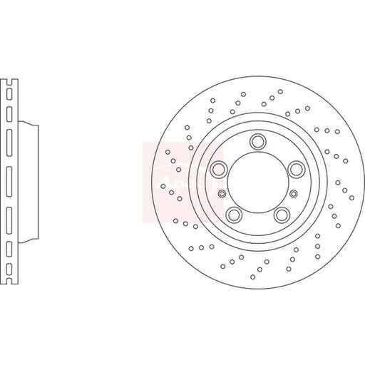 Apec 2 x Perforated/Vented Front Brake Discs DSK3360