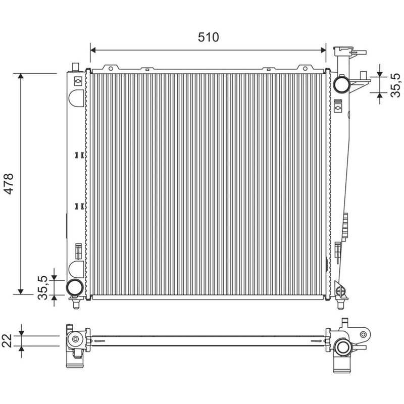 Valeo Engine Radiator 701375