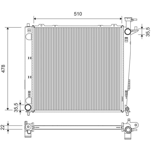 Valeo Engine Radiator 701375