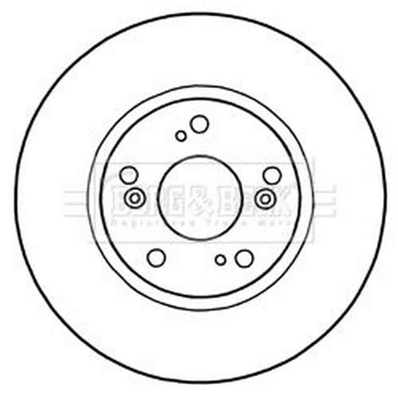 Borg & Beck 2 x Vented Front Brake Discs BBD5315
