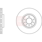 Apec 2 x Vented Front Brake Discs DSK3243