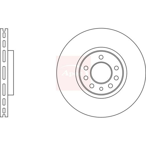 Apec 2 x Vented Front Brake Discs DSK3243