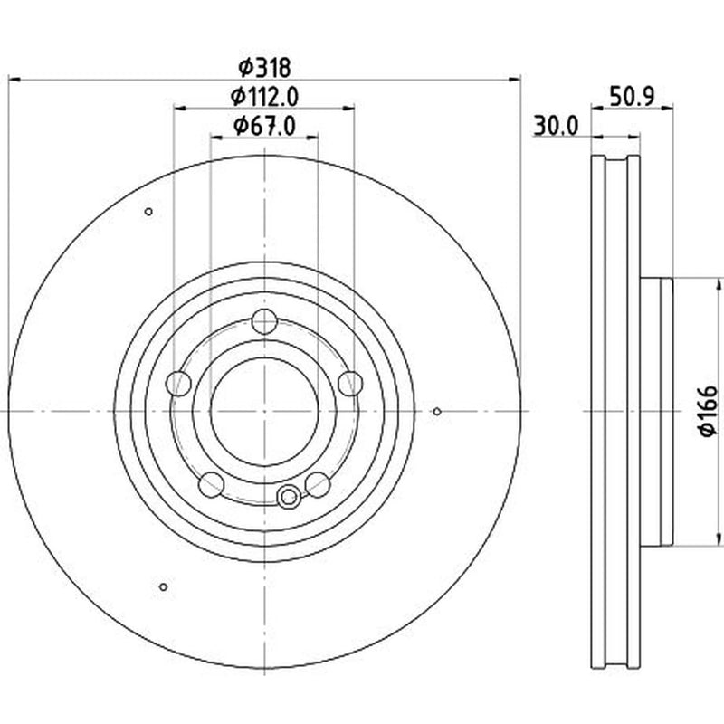 Mintex 2 x Vented Front Brake Discs MDC2947C