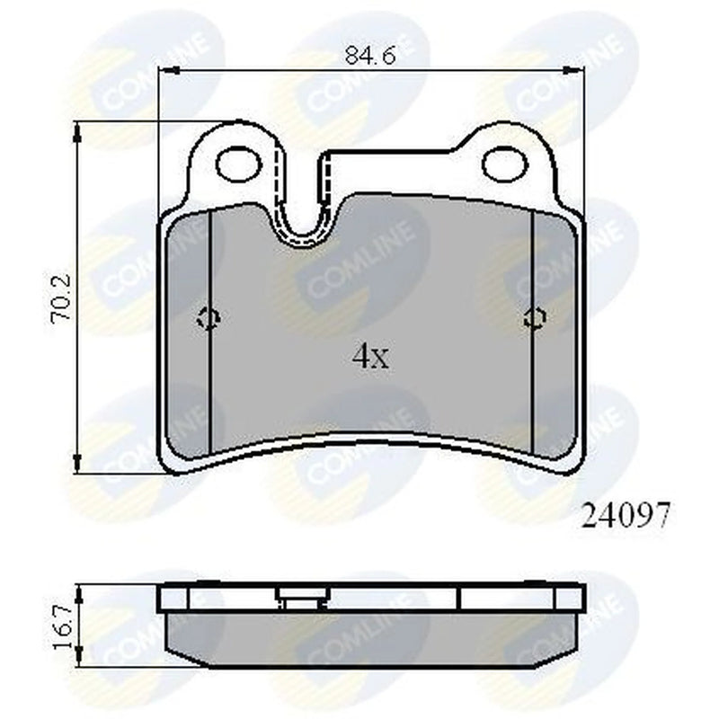 Comline 4 x Rear Brake Pad Set CBP01728
