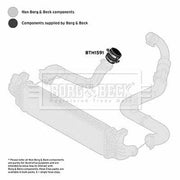 Borg & Beck Intercooler Turbo Charge Air Hose BTH1591