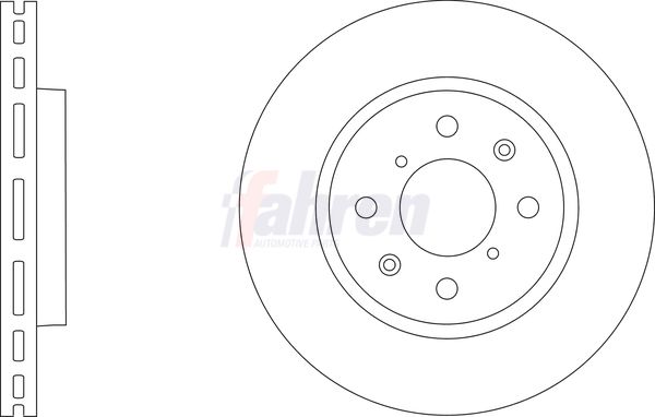 Fahren Brake Disc Set Vented