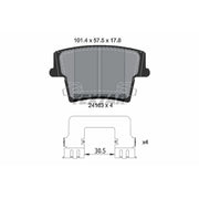 Textar Rear Brake Pad Set 2416303