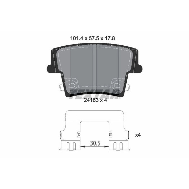 Textar Rear Brake Pad Set 2416303