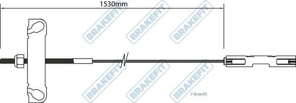 Apec Handbrake Cable Centre fits Ford Transit 2000-2006 2.3 2.4