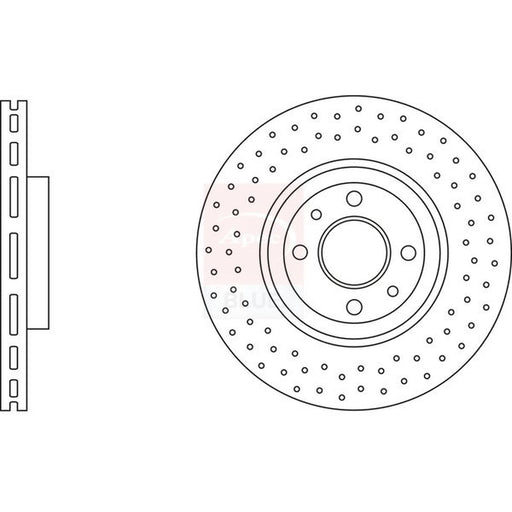 Apec 2 x Perforated/Vented Front Brake Discs SDK6851
