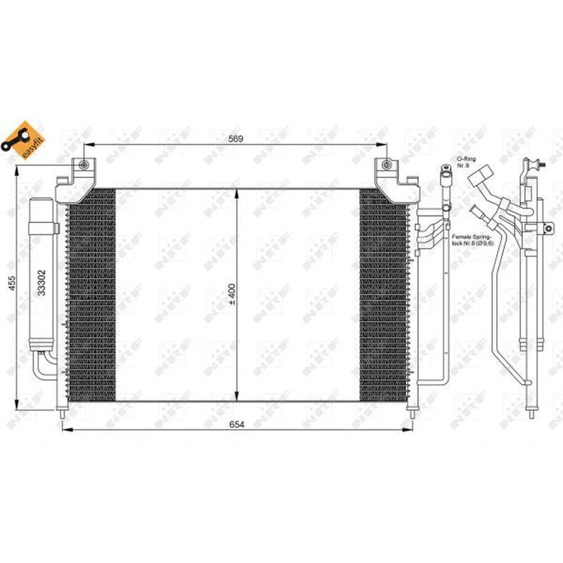 NRF Air Conditioning Condenser 35881