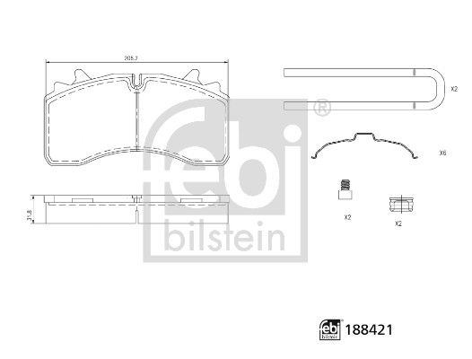 Febi Front Brake Pad Set