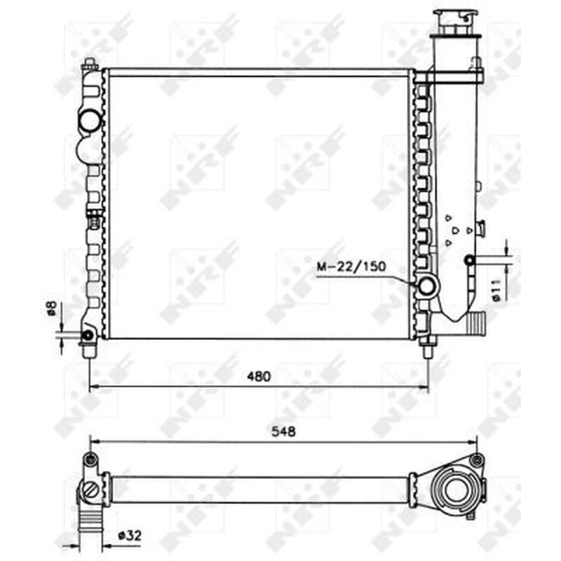 NRF Engine Radiator 58678
