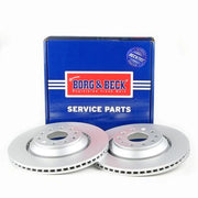 Borg & Beck 2 x Vented Rear Brake Discs BBD4551