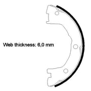 Mintex Parking Brake Shoe Set MFR729