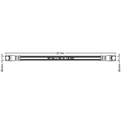 Abtex Brake Hydraulic Hose Line Rear ABH1057