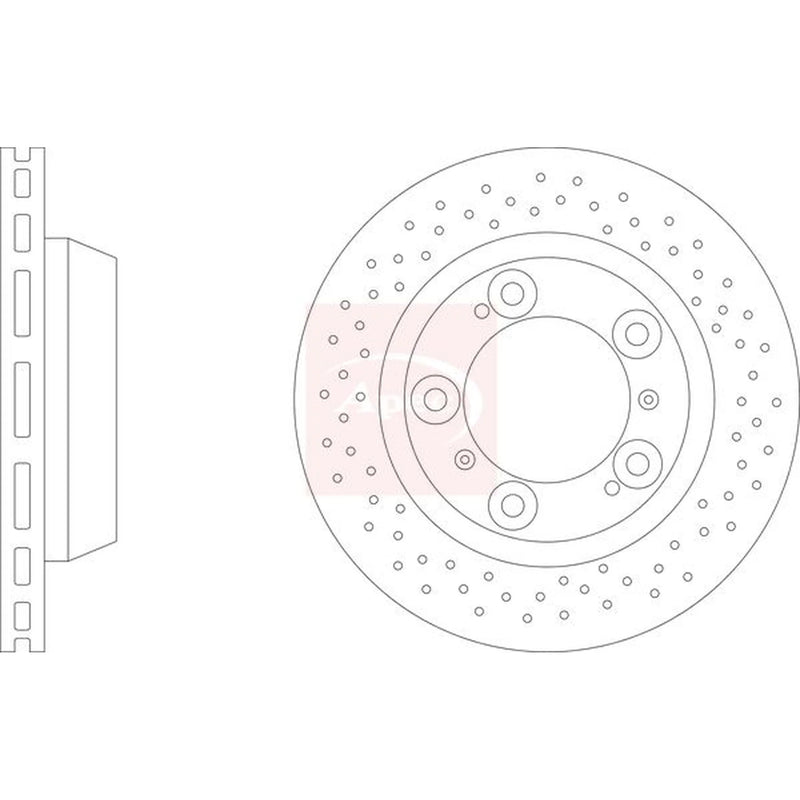 Apec 2 x Perforated/Vented Rear Brake Discs DSK2503