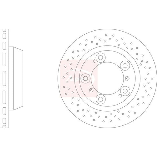 Apec 2 x Perforated/Vented Rear Brake Discs DSK2503