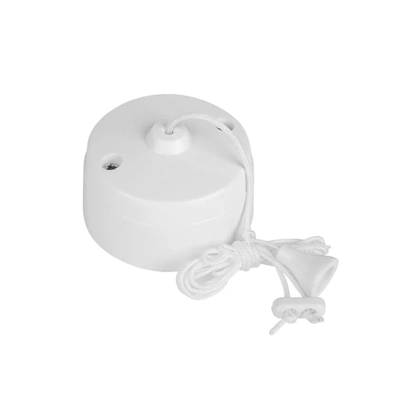 Dencon White Ceiling Pull Switch 1-Way 6A - 1750NB