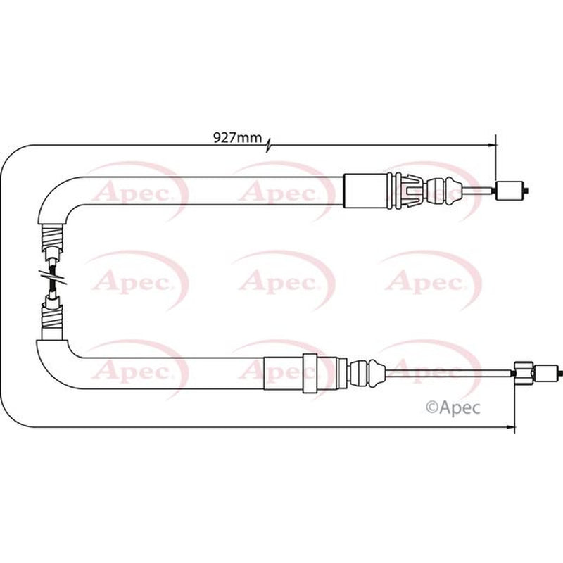 Apec Handbrake Cable Left Rear CAB1050