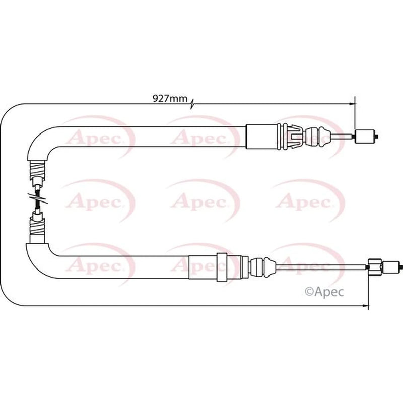 Apec Handbrake Cable Left Rear CAB1050