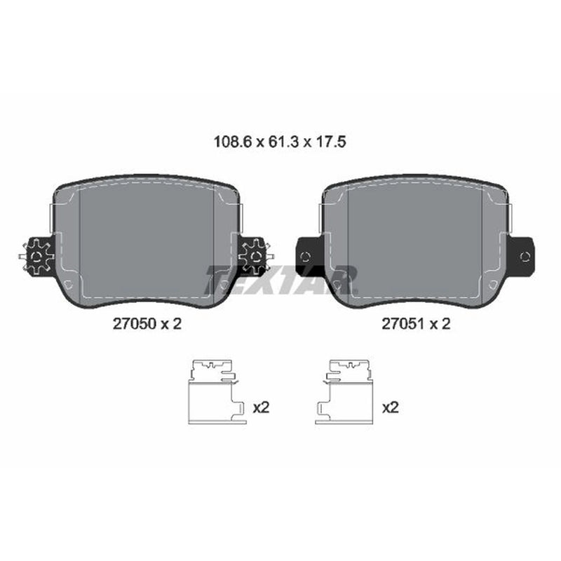 Textar Rear Brake Pad Set 2705001