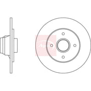 Apec 2 x Solid Rear Brake Discs DSK250