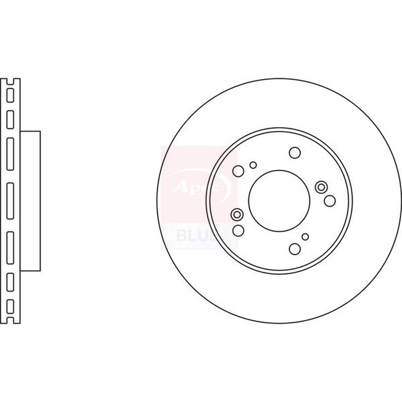 Apec 2 x Vented Front Brake Discs SDK6237