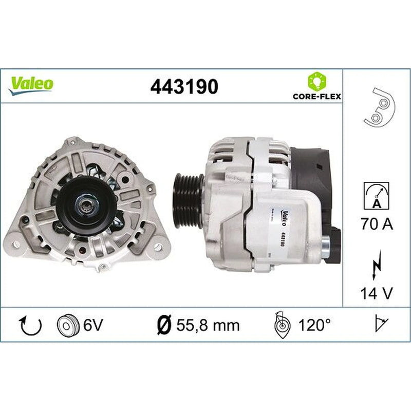 Valeo Car Alternator 12V 443190