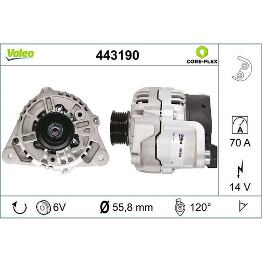 Valeo Car Alternator 12V 443190