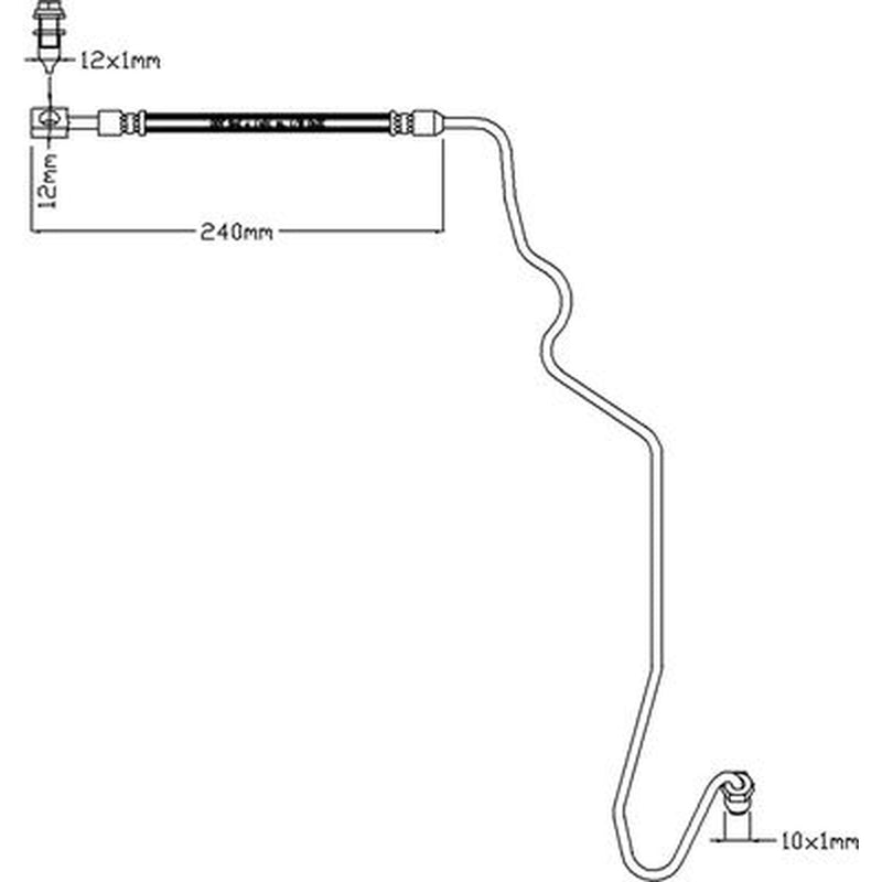 Juratek Brake Hydraulic Hose Line Rear Right JBH1156R