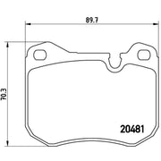 Brembo 4 x Front Brake Pad Set P65002