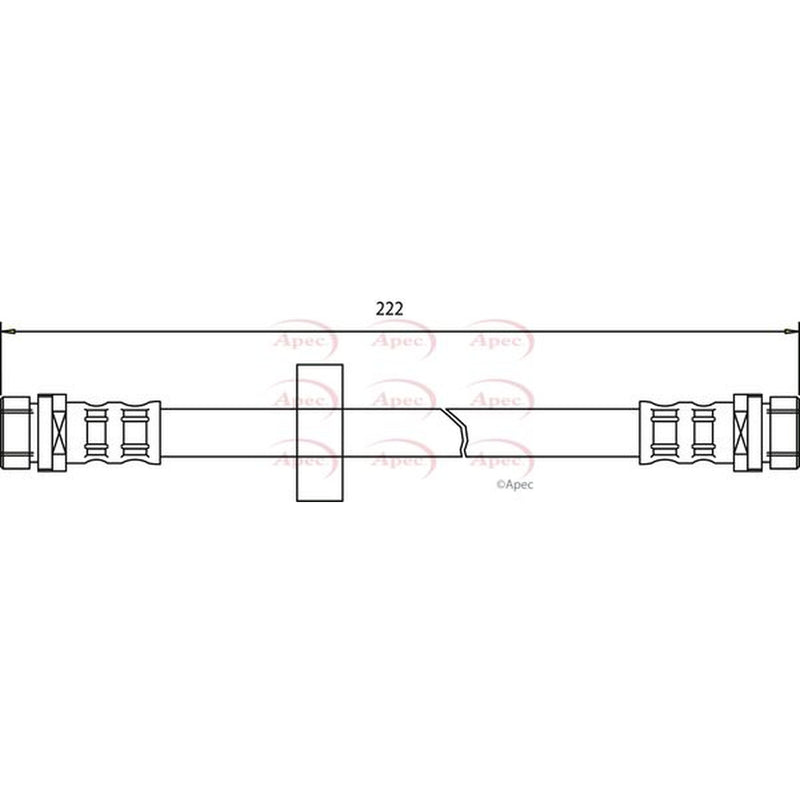Apec Brake Hydraulic Hose Line Rear HOS3334