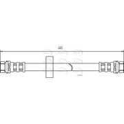 Apec Brake Hydraulic Hose Line Rear HOS3334