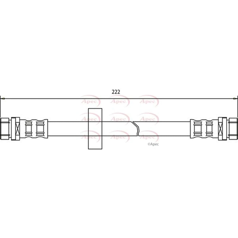 Apec Brake Hydraulic Hose Line Rear HOS3334