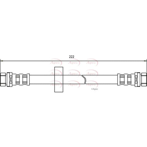 Apec Brake Hydraulic Hose Line Rear HOS3334