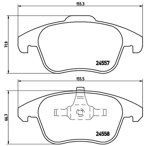 Brembo 4 x Front Brake Pad Set P61086