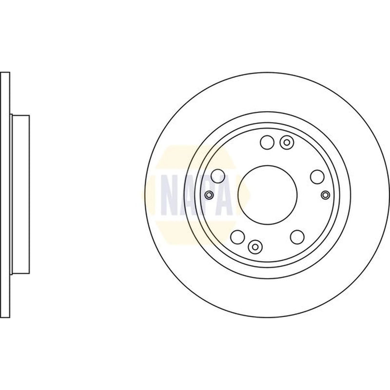 NAPA 2 x Solid Rear Brake Discs NBD5823