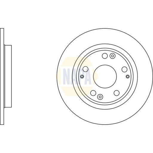 NAPA 2 x Solid Rear Brake Discs NBD5823